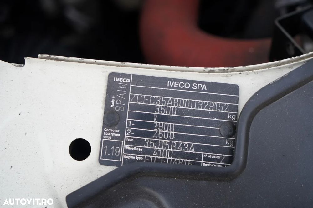 Iveco DAILY 35-150 / CONTAINER 4.3 m / 750 KG RIDICARE / DUBLU / IMPORTAT - 34