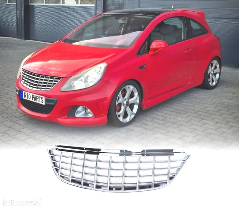 GRELHA OPEL CORSA D 06-10 CROMADA - 2