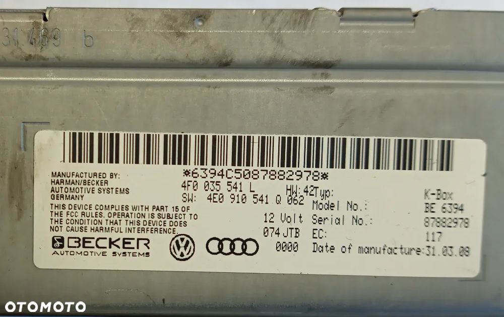 Audi A6 C6 tuner radia 4F0035541 4F0035541B   4F0035056B - 5