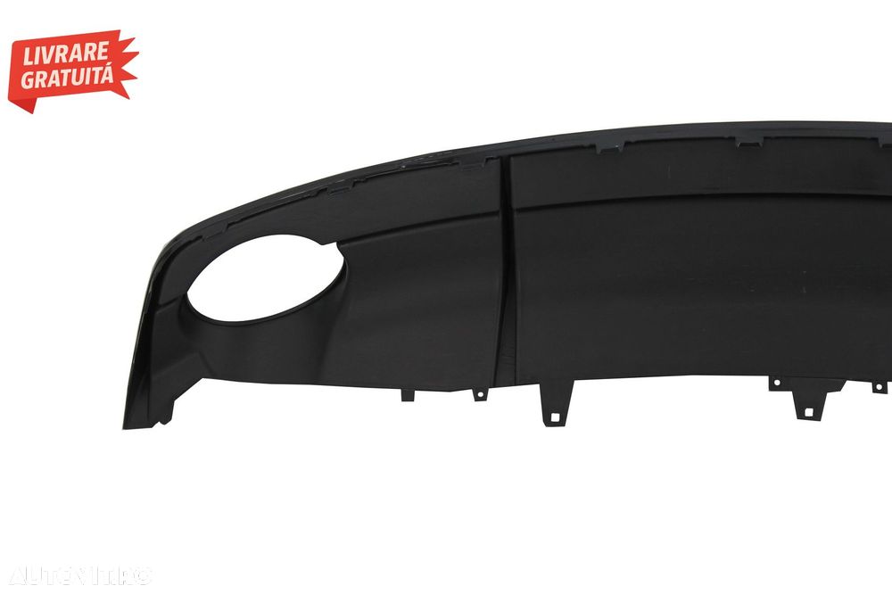 Difuzor Bara Spate Negru si Ornamente Evacuare Audi A7 4G Facelift (2015-2018) RS7- livrare gratuita - 9