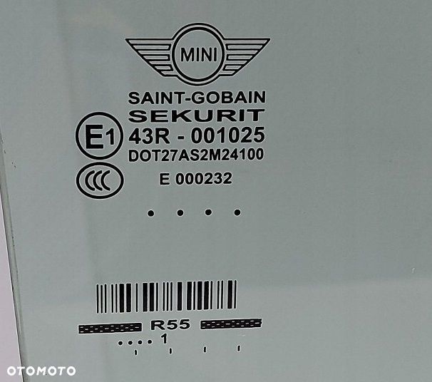 szyba przód prawy prawa mini cooper clubman r55 11r - 2