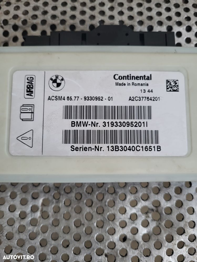 Calculator Modul Ecu Airbag Bmw F10 F11 F12 F13 F06 F07 F01 F02 X5 X6 F15 F16 Cod 9330952 Dezmembrez Bmw F10 F11 LCI M Paket Cod Motor N55B30 3.0 3.5 4.0 Benzina An 2012-2013-2014-2015-2016-2017 - 4