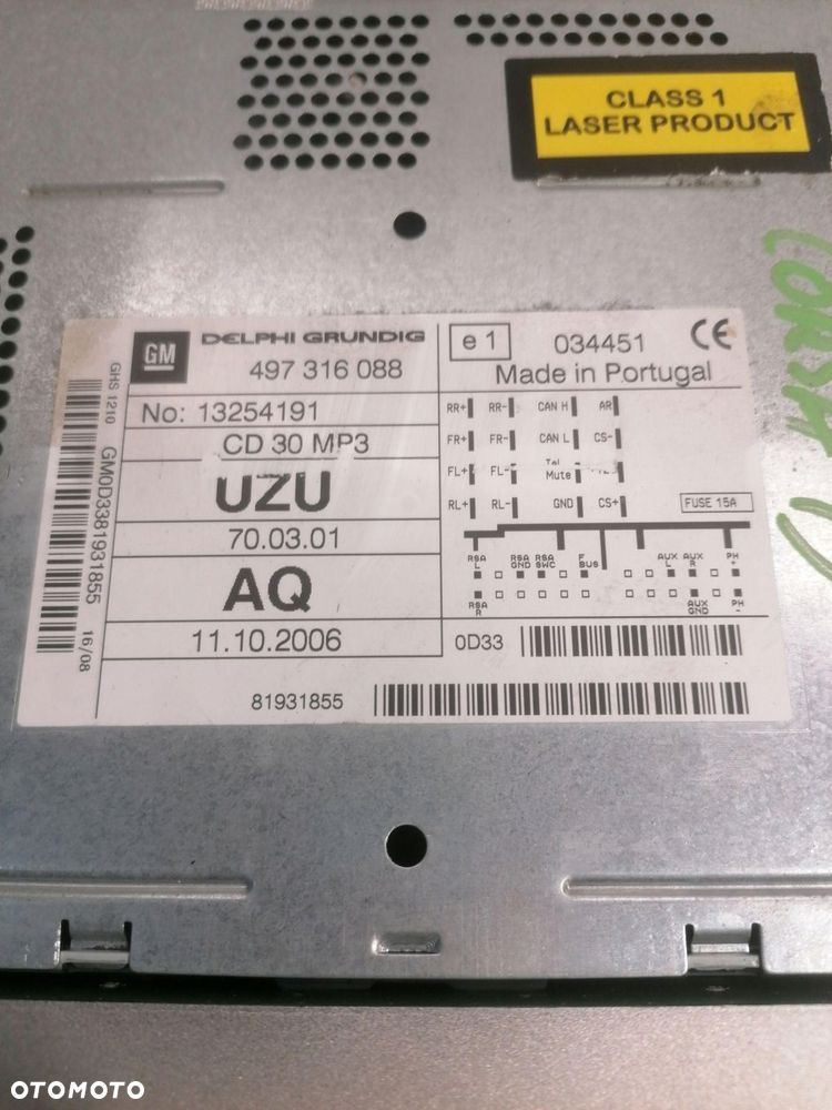 radio cd opel corsa d 13254191 497316088 - 3