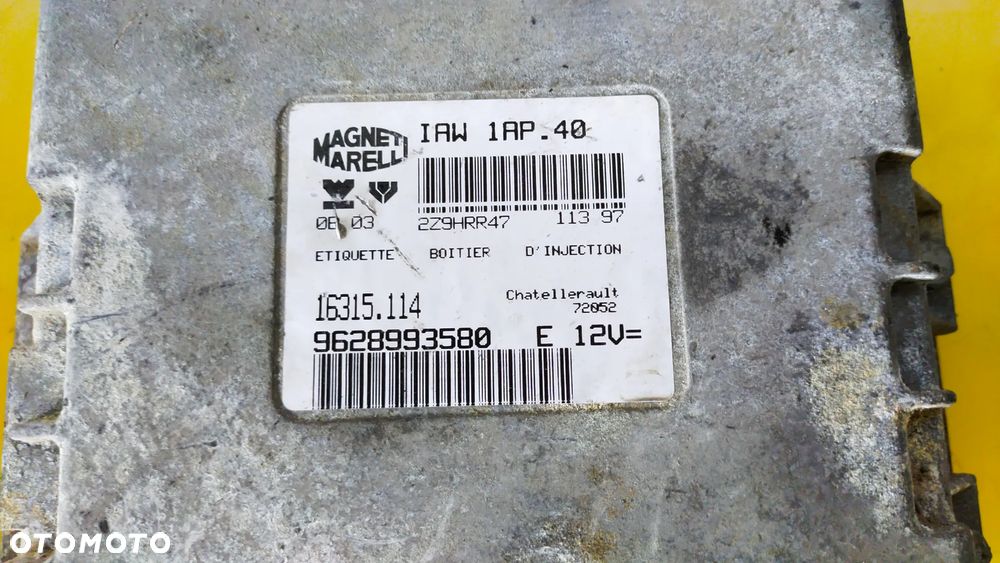 KOMPUTER STEROWNIK PEUGEOT PARTNER 9628993580 - 2
