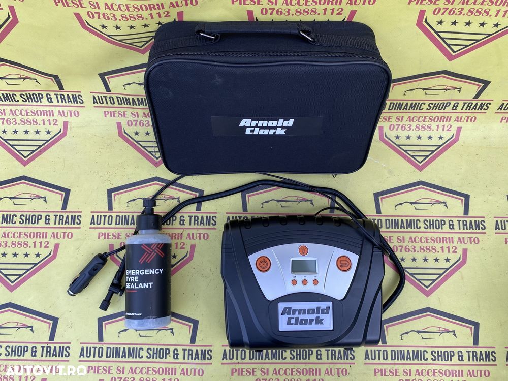 Compresor auto umflat roti Arnold Clark kit pana 12 V afisaj digital - 1