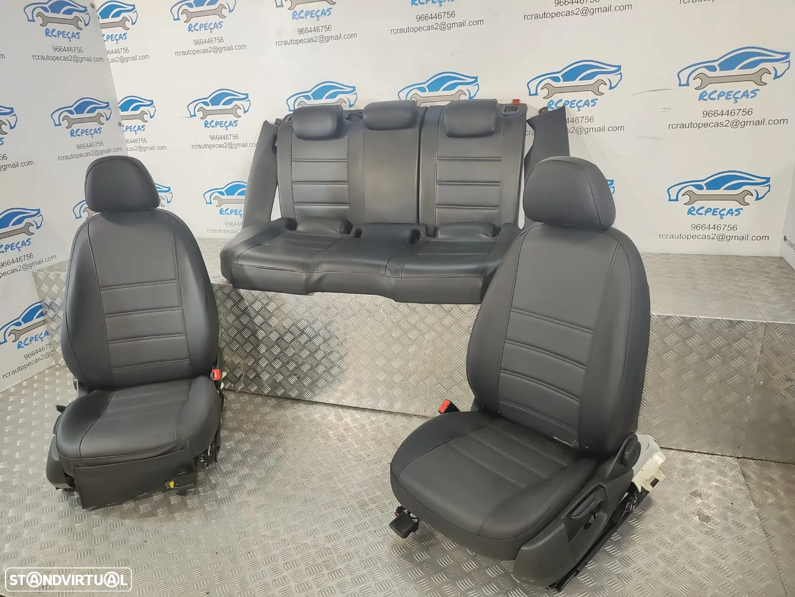 .BANCOS PELE SINTÉTICA AUDI A4 B8 FRENTE FRONTAL TRASEIRO TRÁS AIRBAG PRÉ TENSORES - 3