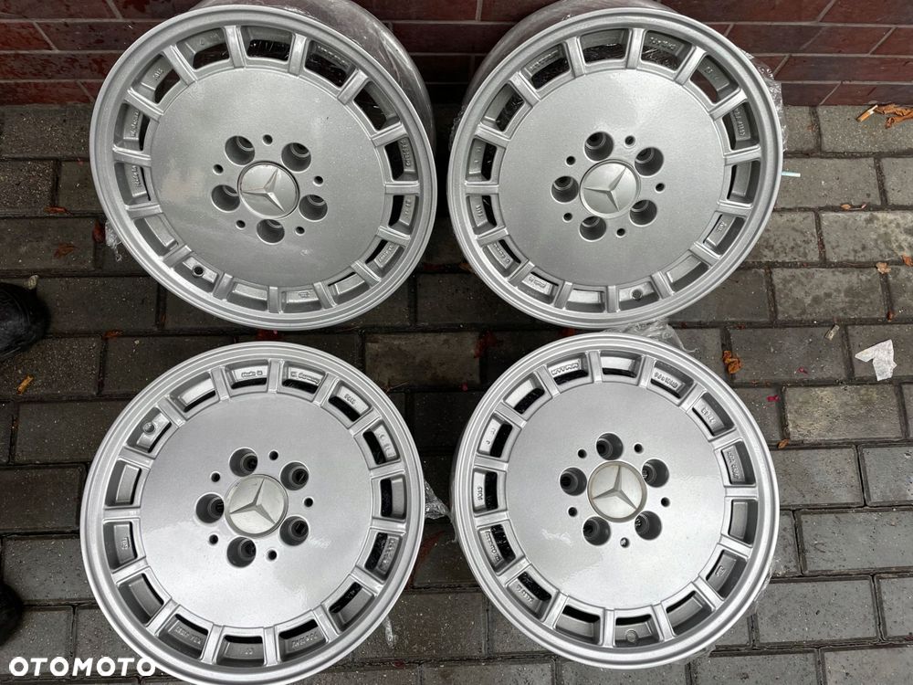 alu felgi mercedes 15 gullideckel 7j et44 w124 oryginał - 2