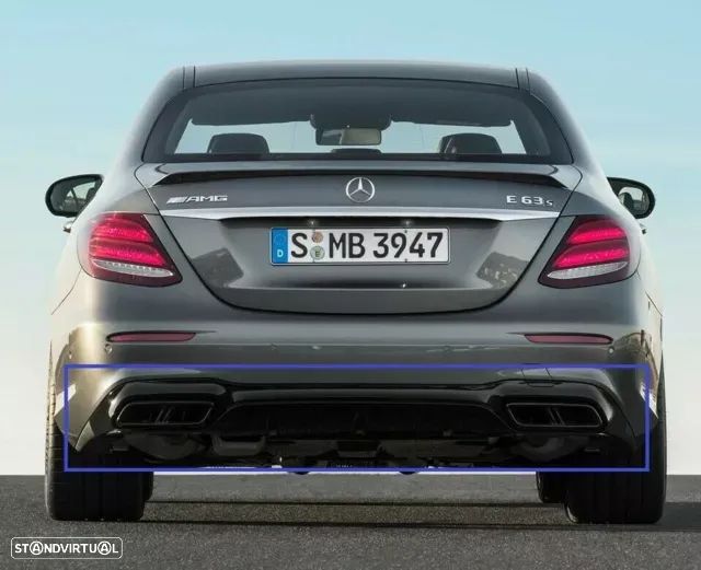 Difusor AMG Para-Choques Traseiro Mercedes Classe E63 AMG W213 Novo Original A2138852401 - 4