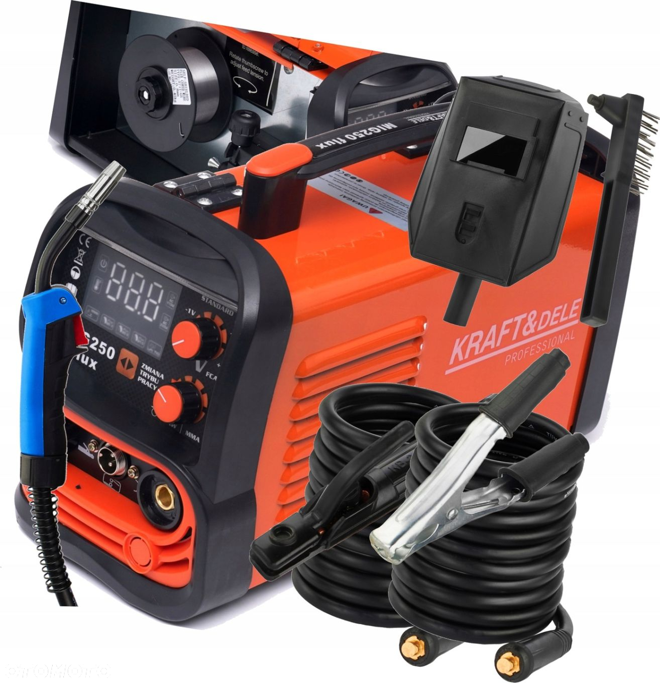 Spawarka INWERTEROWA INWERTOROWA FLUX MIG MMA LIFT TIG 250A BEZGAZOWA 4w1 - 15