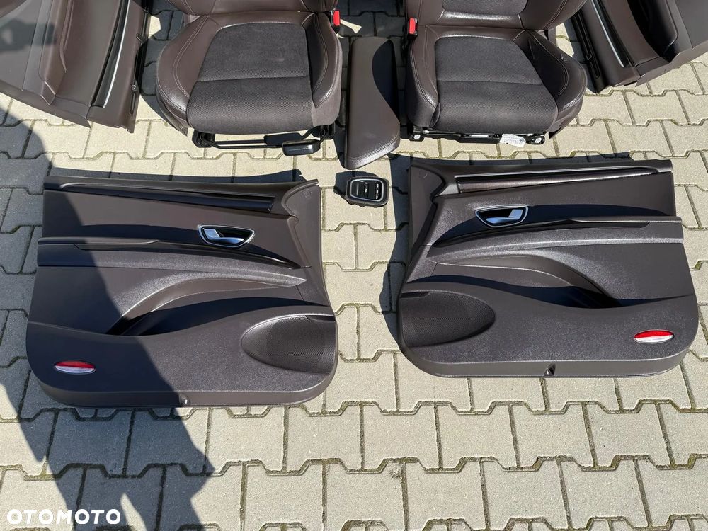 RENAULT ESPACE V KOMPLET FOTELI 5 OSÓB BRĄZOWA PÓŁSKÓRA GRZANE PRZÓD TYŁ - 12