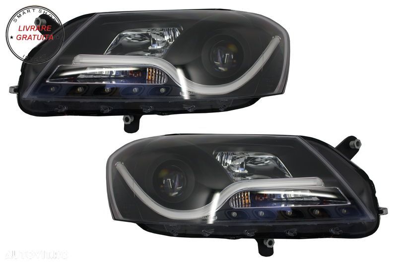 Faruri LED DRL VW Passat B7 (10.2010-10.2014) Negru- livrare gratuita - 1