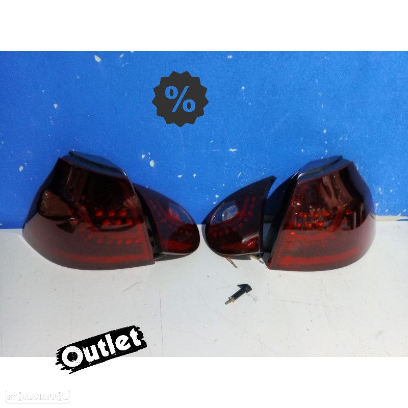 R147053C8 FAROLINS TRASEIROS LED VOLKSWAGEN VW GOLF 5 MK V 03-08 FUMADO ESCURECI - 5