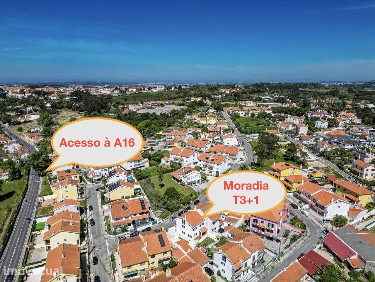 Maravilhosa Moradia T3+1 na Baratã, Mem Martins, Sintra, junto à A16 C - Grande imagem: 3/25
