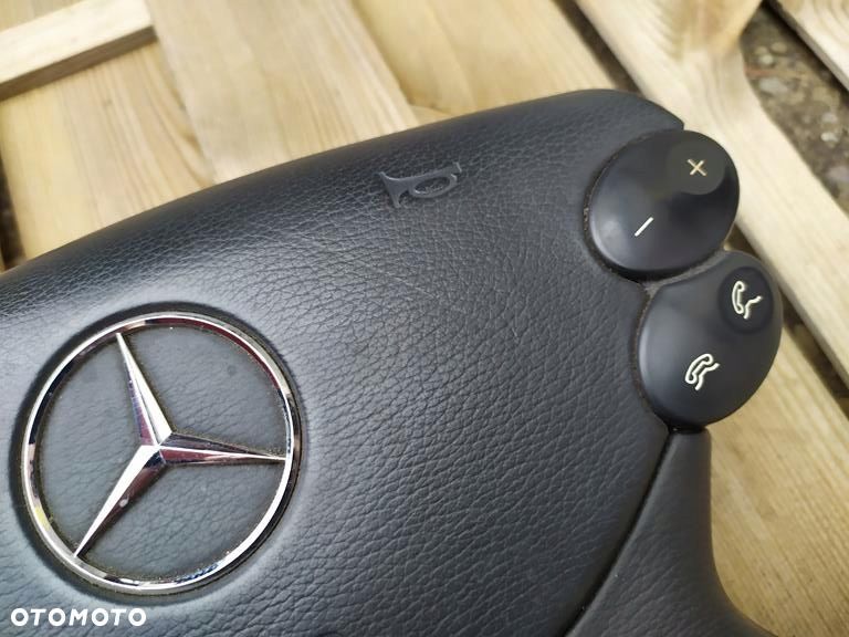 MERCEDES W209 CLK W211 LIFT W219 CLS PODUSZKA AIRBAG KIEROWNICY SKÓRZANA IGŁA - 5