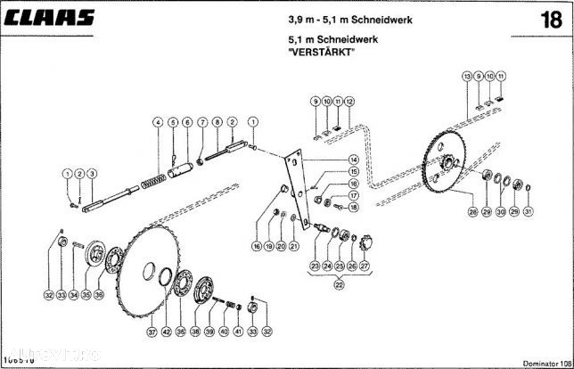 Masa claas,john deere ,pinion rabator - 2