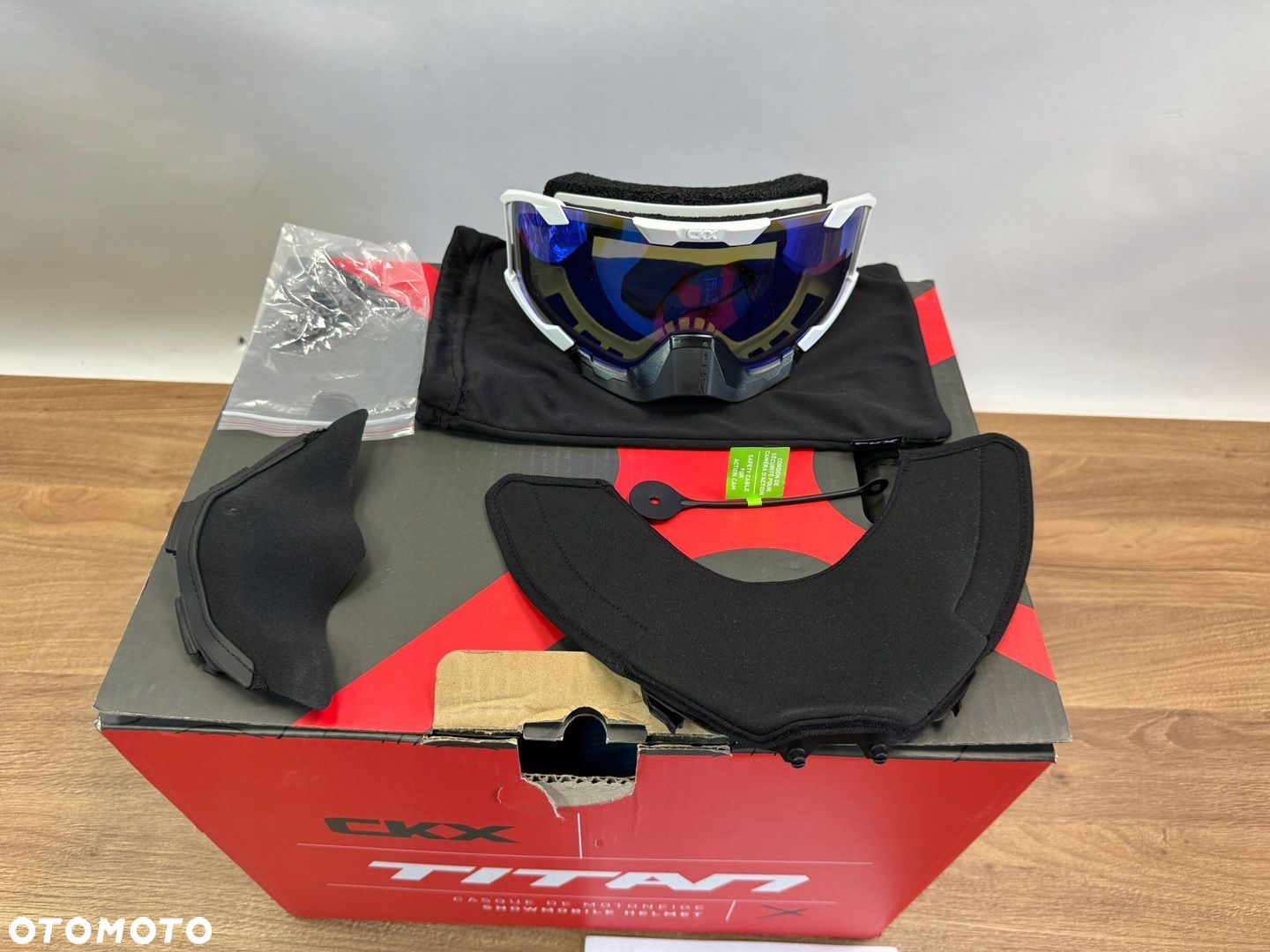 KASK MOTOCYKLOWY ENDURO CKX  Gogle Titan Black/White L - 12