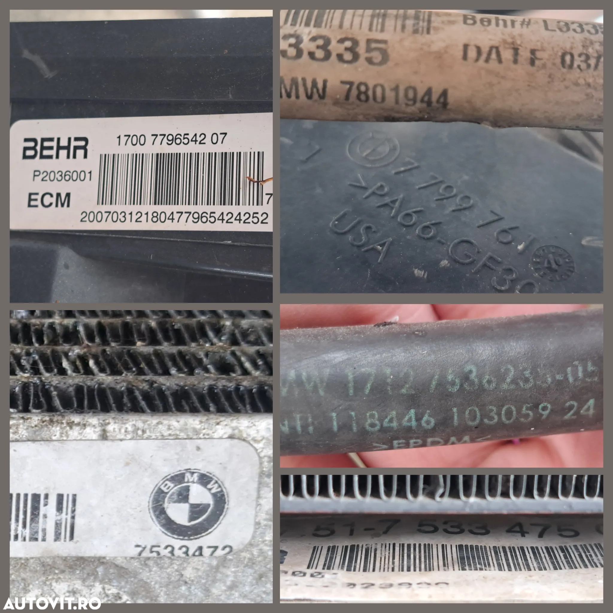 Bmw X6 E71 3.0d 3.5d Set complet radiatoare , Electroventilator GMW - 4
