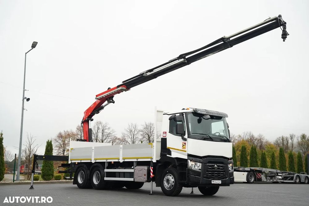 Renault C 380 / 6x4 / LIVRARE 6,7 m / + HDS FASSI F215A / MAX 5.600 KG / ROTATOARE / ANVELOPE 100% / EURO 6 - 8