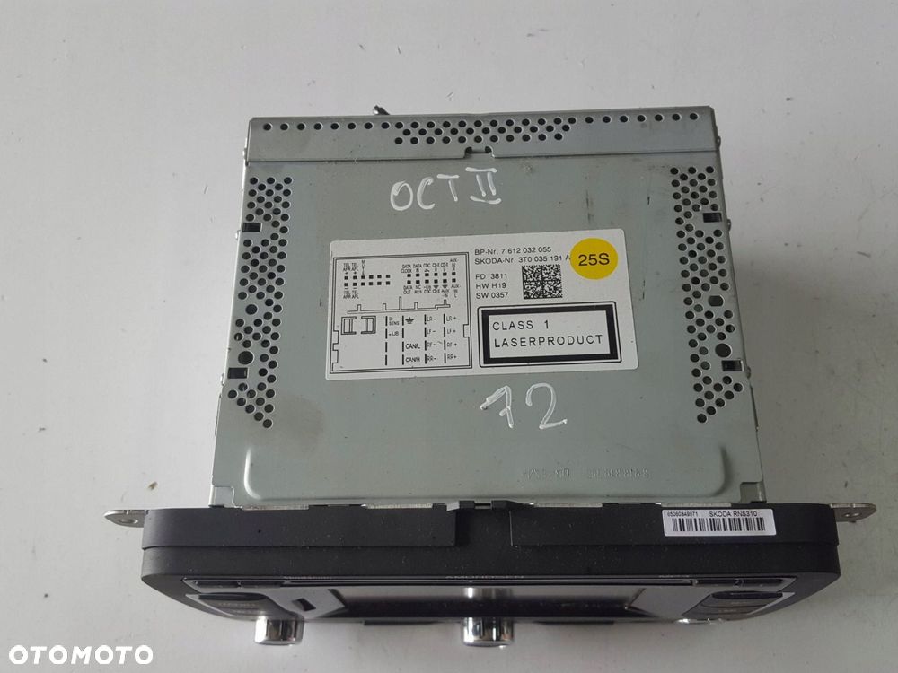SKODA OCTAVIA 2 II LIFT 08-12r RADIO NAWIGACJA 3T0035191A - 2