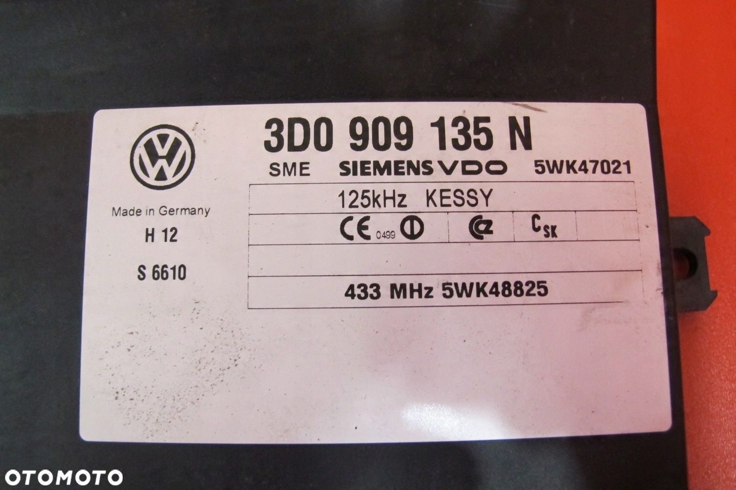 VW TOUAREG 7LA PORSCHE CAYENNE I 7L MODUŁ STEROWNIK KESSY 3D0909135N - 2
