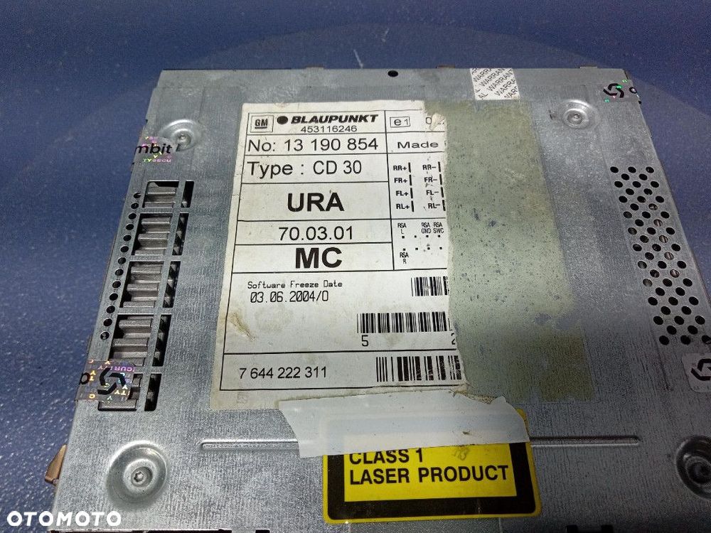 OPEL MERIVA A ASTRA H RADIO CD FABRYCZNE OEM CD30 13190854 - 6