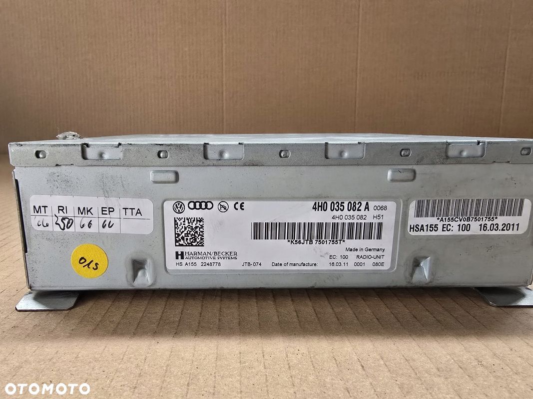 AUDI A8 D4 MODUŁ TUNER RADIA 4H0035082A - 1