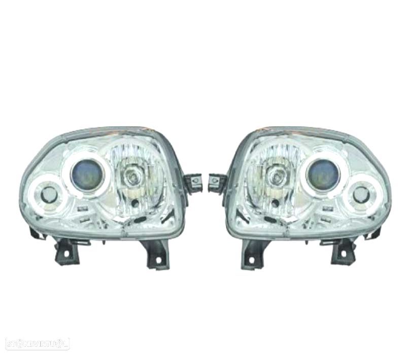 FARÓIS FRONTAIS ANGEL EYES PARA RENAULT CLIO II 98-01 - 1