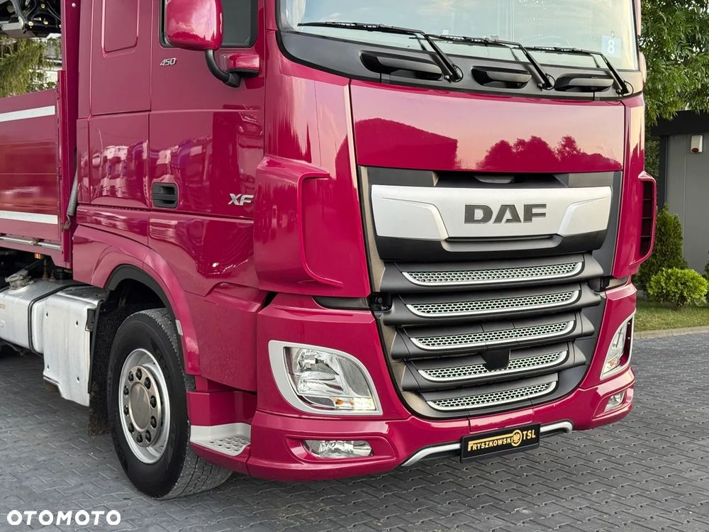 DAF XF 450/6X2/HDS HIAB FASSI F195AS/CAŁY NA PODUCHACH/CHWYTAK PALETOWY Z ROTATOREM/UDZWIG 1600 KG NA 11M/ Z NIEMIEC - 7