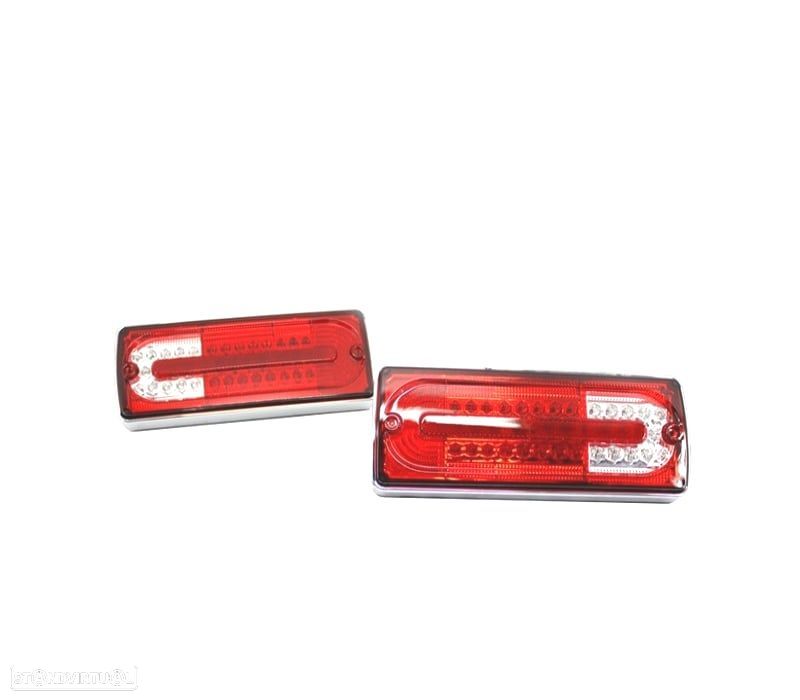 FAROLINS TRASEIROS MERCEDES CLASE G W463 89-13 FULL LED VERMELHO LOOK AMG G55 - 1
