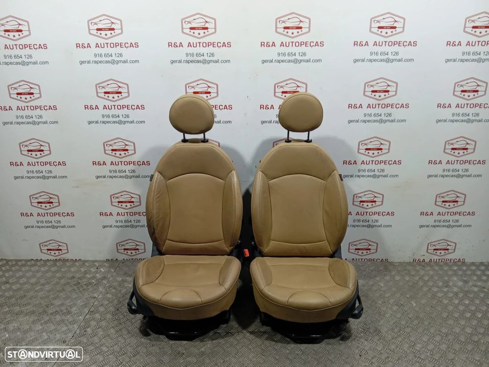 Conjunto de Bancos Mini Cooper S R57 Lci em Beje e Pele - 3