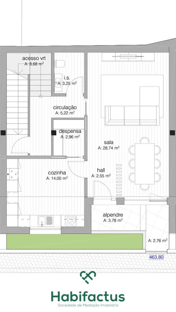 Moradia em banda T3 em construção junto ao Instituto Politécnico de Vi - Grande imagem: 5/8