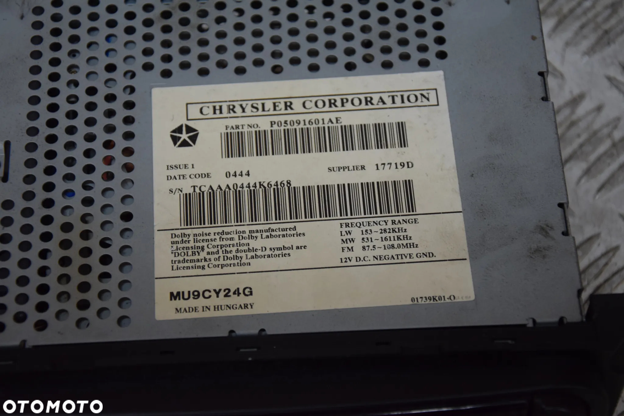 JEEP CHEROKEE KJ RADIO KOD - 5