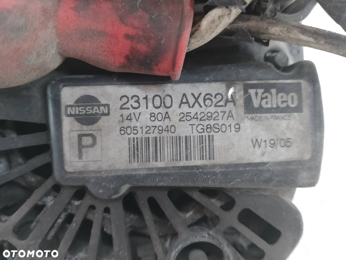 ALTERNATOR NISSAN MICRA K12 23100AX62A   TG8S019   2542927A 1.4 16 V - 3