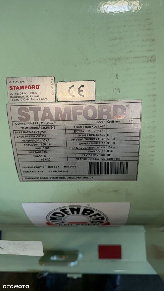 Stamford S4L1M-E42 generator prądu 216Kw silnik Marina Scania DI09074M - 6