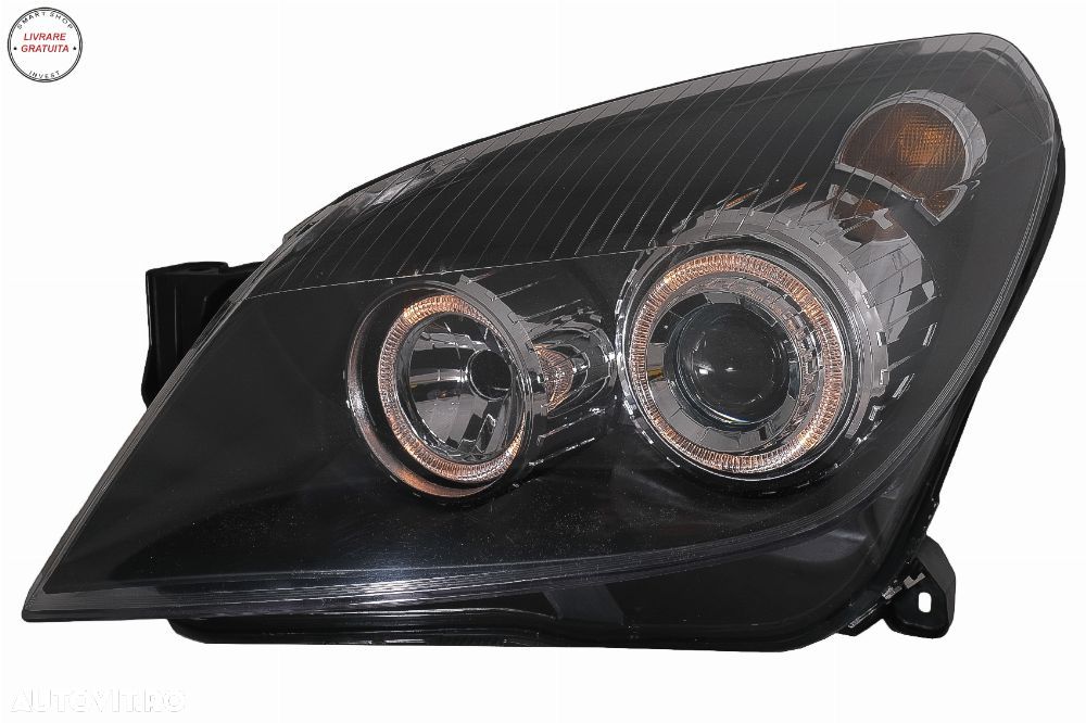 Faruri Opel Astra H (03.2004-2009) Angel Eyes Negru- livrare gratuita - 2