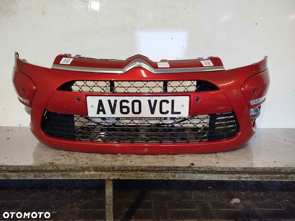 ^ ZDERZAK PRZÓD PRZEDNI DO CITROEN C4 GRAND PICASSO LIFT FL EKQD BORDO BORDOWY LED DRL PDC CZUJNIKI HALOGENY - 1