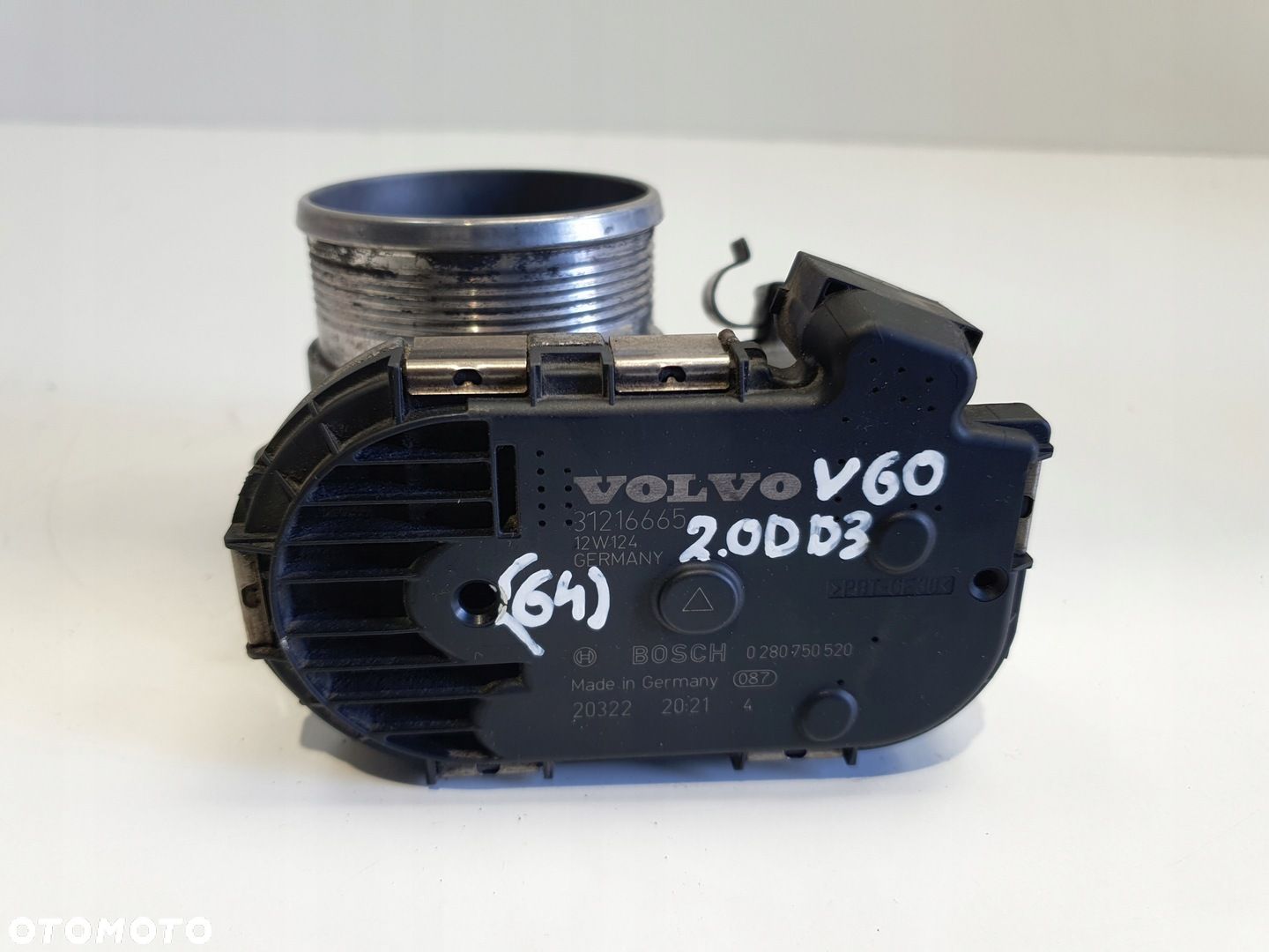 Volvo S60 II V60 2.0 D D3 PRZEPUSTNICA 31216665 bosch 0280750520 - 1