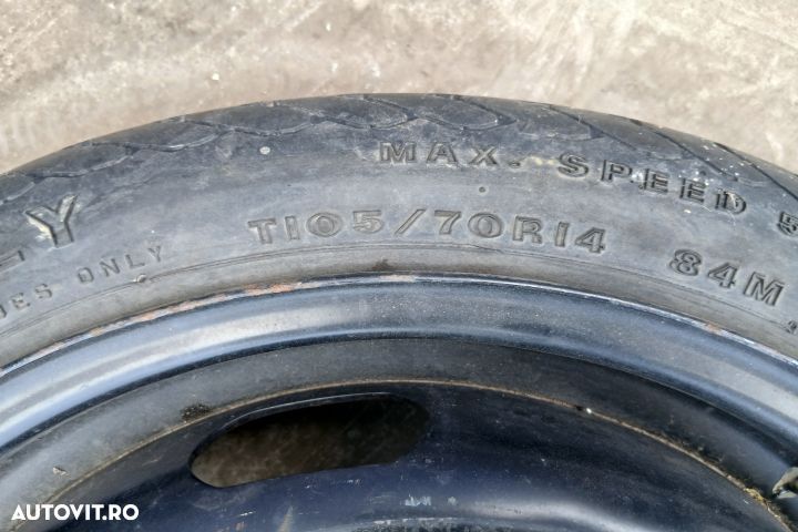 Roata de rezerva slim R14 6N0601025G 31/2J14H2 ET42 105/70 R14 6N0601 - 4