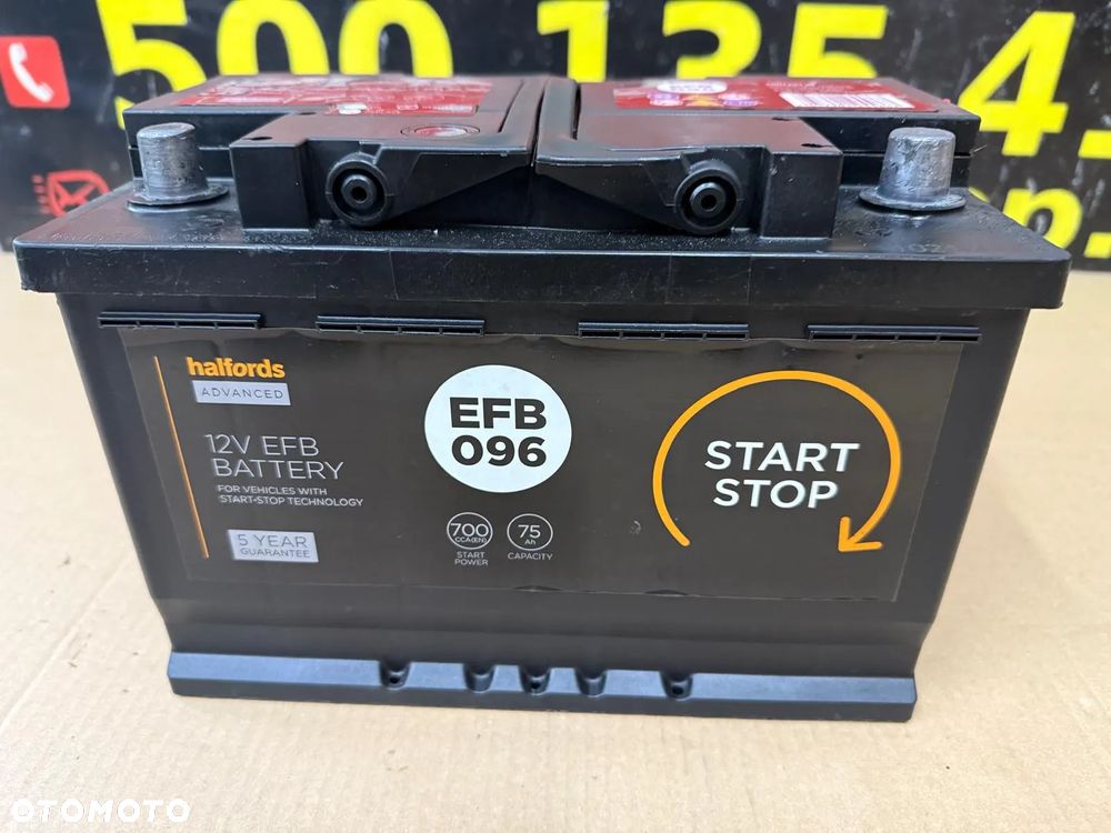 AKUMULATOR  HALFORDS EFB096 75AH 700A START STOP - 2
