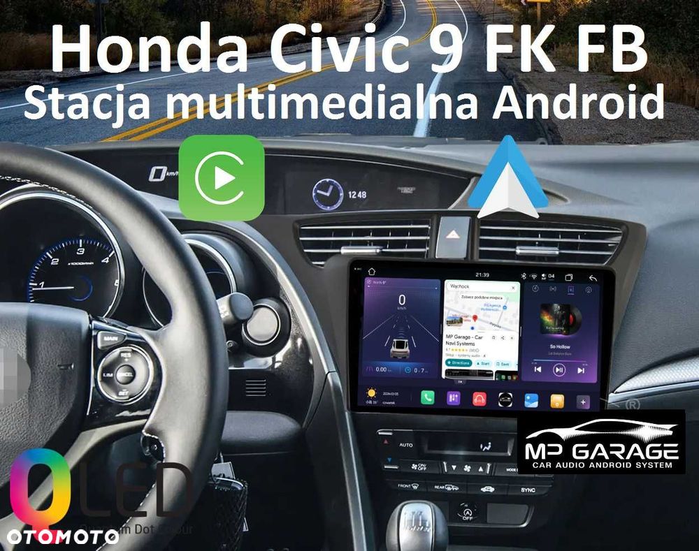 HONDA CIVIC 9 FK FB Nawigacja Android_14 Apple CarPlay/AA Qled Montaż - 1