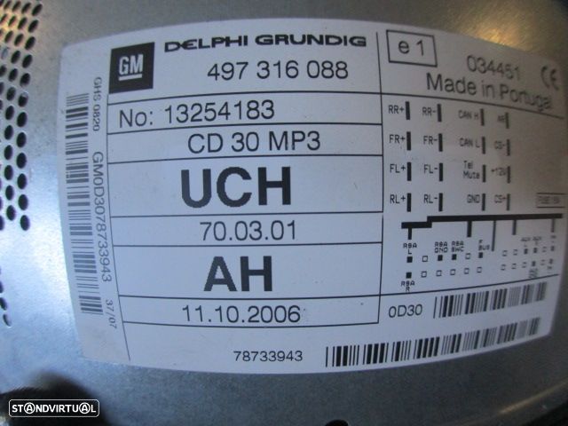 Radios 497316088 OPEL CORSA D 2007 1.3CDTI 90CV 0P DELPHI GRUNDIG CD30MP3 - 5