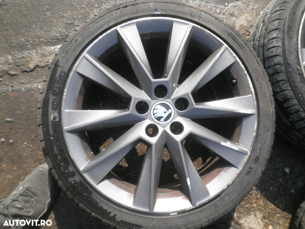Jante 17" + anvelope Skoda Rapid , Fabia , Octavia 3, 5JJ601025 7J ET46 215/40/17 - 4