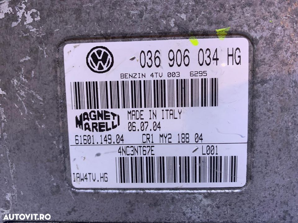 ECU / Calculator Motor Modelul cu Cutie Automata 1.4 16V BKY Skoda Fabia 1 2000 - 2007 Cod Piesa : 036 906 034 HG / 036906034HG - 2
