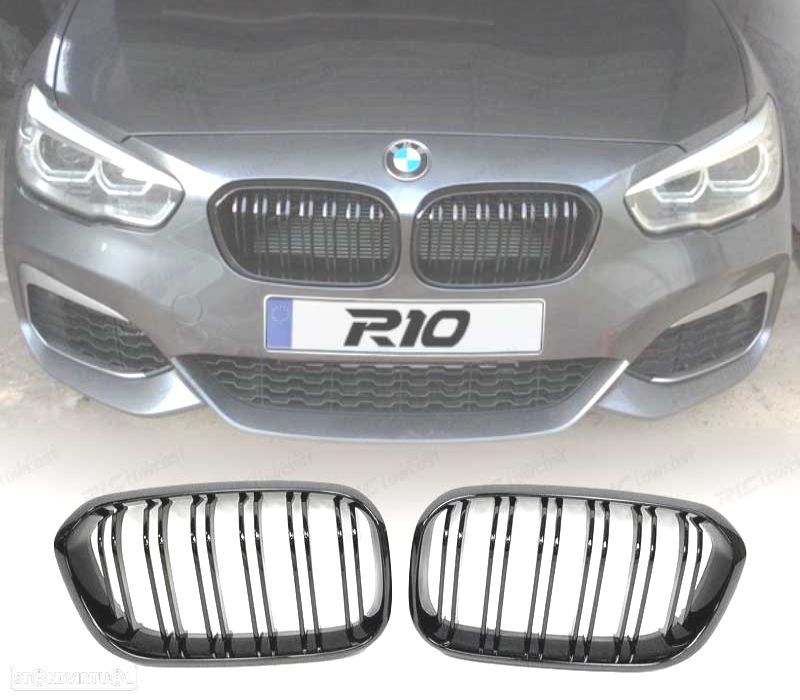 GRELHA FRONTAL BMW F20 F21 LCI 15-19 LOOK M1 PRETO BRILHANTE - 1