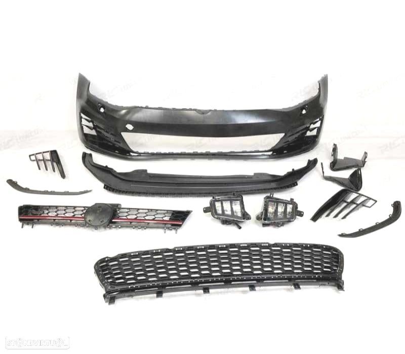PÁRA-CHOQUES DIANTEIRO VOLKSWAGEN VW GOLF 7 12-17 LOOK GTI + NEBLINAS - 2