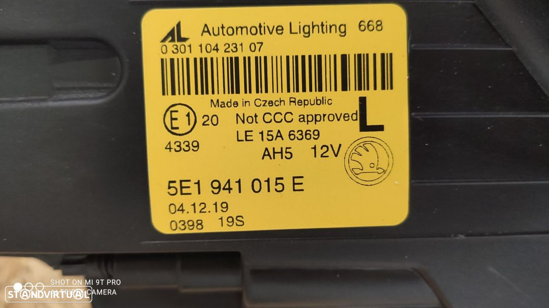 farol esquerdo full Led Skoda Octavia - 6