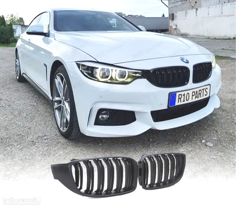 GRELHA FRONTAL BMW F32 F33 F36 LOOK M4 PRETO FOSCO - 1