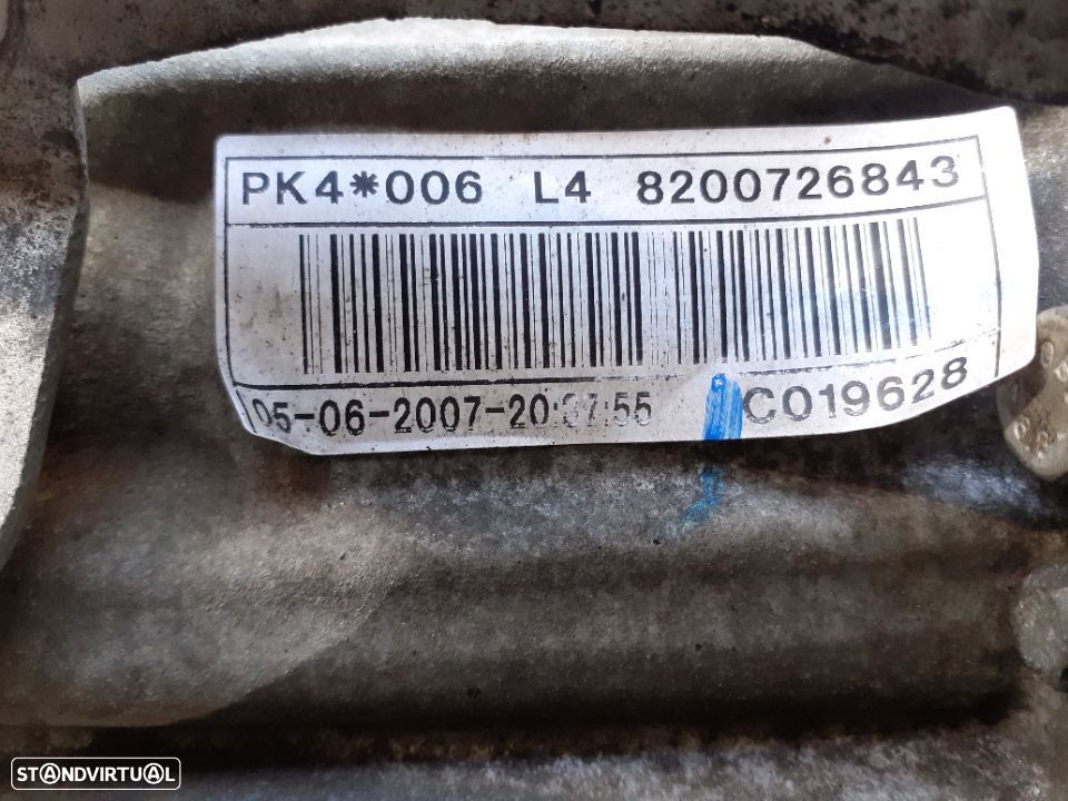 Caixa manual de 6 velocidades Renault Laguna 2.0Dci ref: PK4 006 - 5
