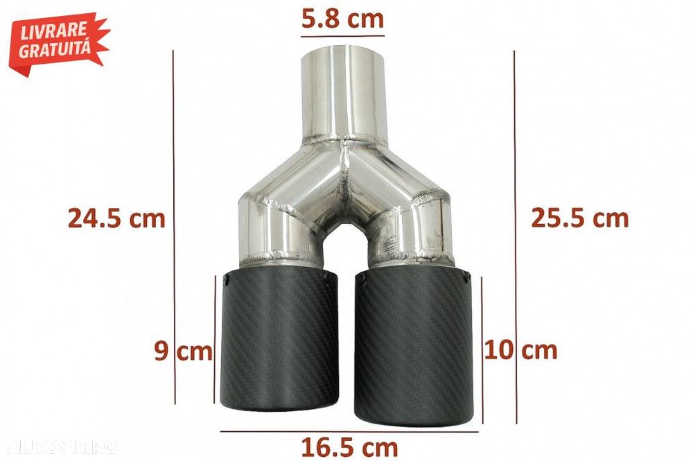 Bara Spate cu Toba Ornament Evacuare Fibra Carbon Mat BMW Seria 3 E46 - 8