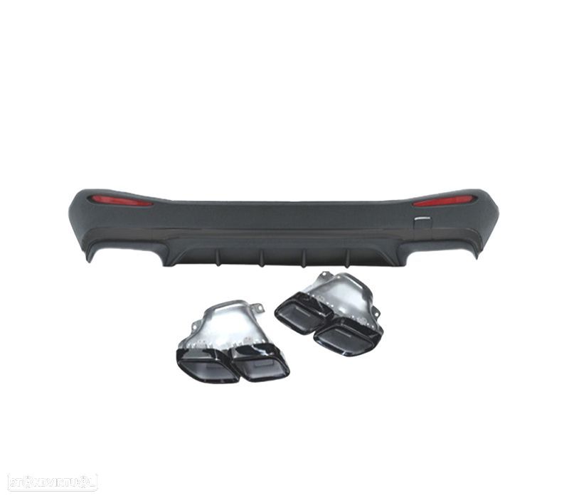 DIFUSOR MERCEDES GLC W254 23- LOOK AMG GLC63 PRETO - 2